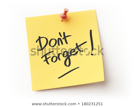 Stockfoto: Dont Forget