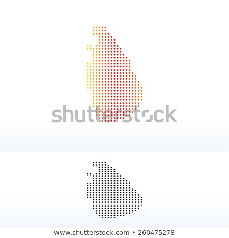 Stockfoto: Map Of Democratic Socialist Republic Sri Lanka With Dot Pattern