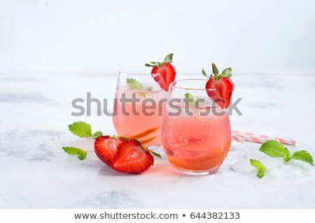 Сток-фото: Cocktail With Strawberry Syrup