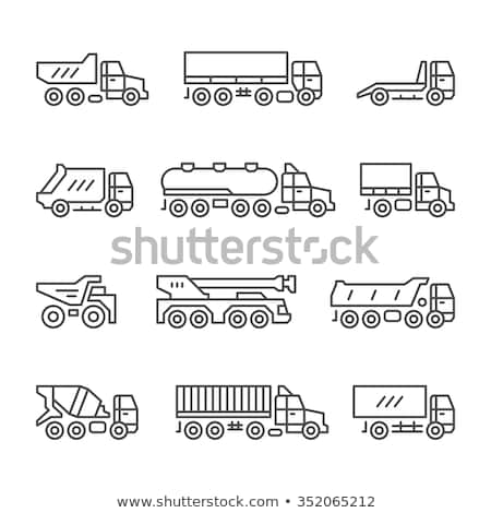 Stock photo: Dump Truck Line Icon