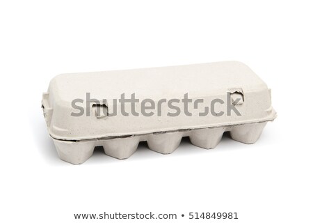 Stock photo: Ten Eggs In Cardboard Box