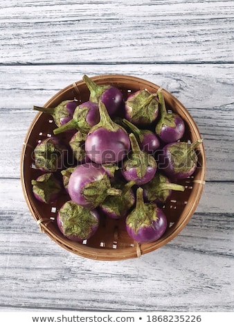 Stock photo: Raw Small Eggplants