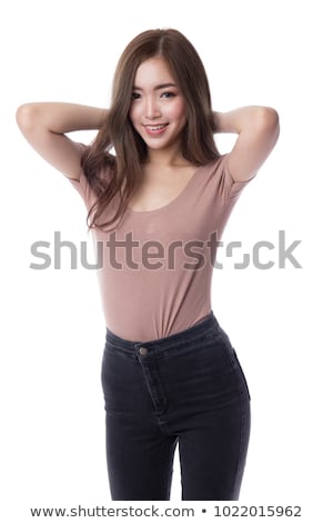 Foto stock: Attractive Girl In Black Bodysuit