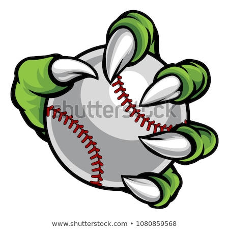 Foto stock: Monster Claw Holding Baseball Ball