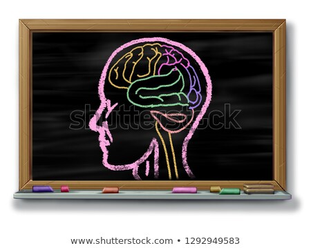 Stok fotoğraf: Adaptation For Disabled On Chalkboard 3d Illustration