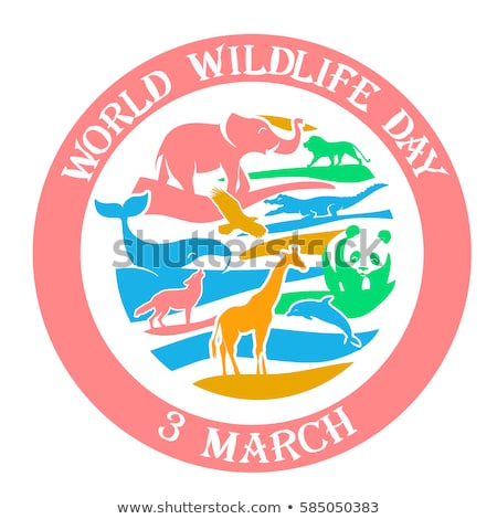 Stok fotoğraf: Greeting Card World Wildlife Day
