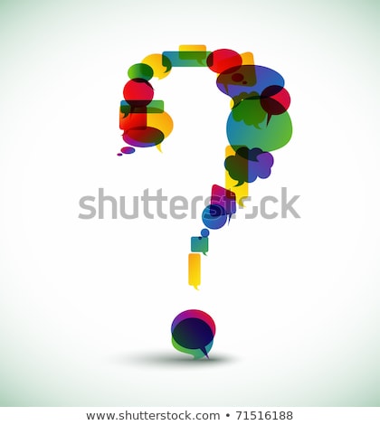 Сток-фото: Question Mark Made From Blue Speech Bubbles