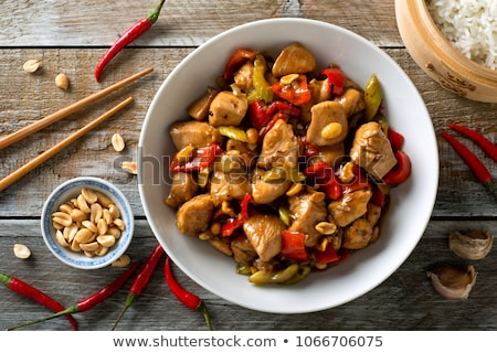 Zdjęcia stock: Homemade Kung Pao Chicken Stir Fry Food