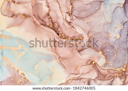 Stock fotó: Artistic Abstract Texture Background Golden Acrylic Paint Brush