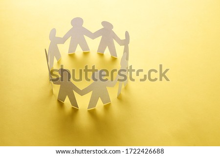 Stock photo: Chains Of Connected People Communication Cooperation Collaboration Chain Reaction Spread Of Inf