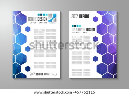 Foto d'archivio: Brochure Template Flyer Design Or Depliant Cover For Business Purposes Elegant Layout With Space F