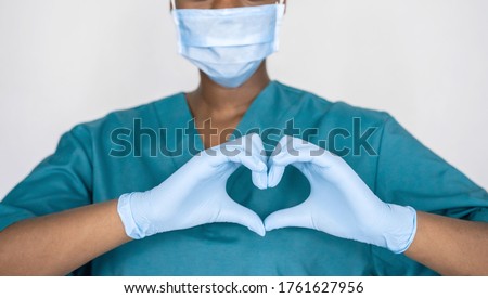 Stock fotó: Medical Insurance Green Background With Doctor Wearing Uniform And Stethoscope And Copy Space For He