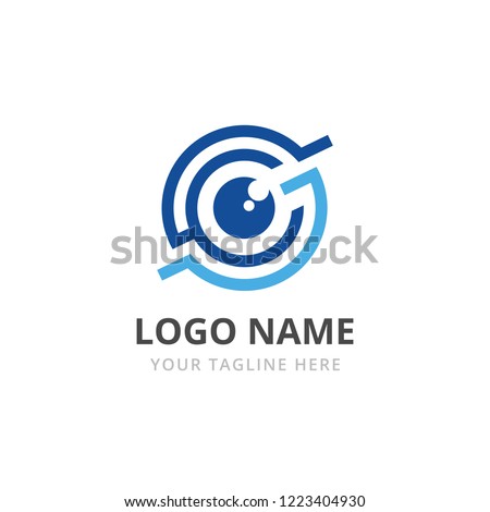 [[stock_photo]]: Futuristic Retina Futuristic Circles Eye Personality Eye Identification Modern Eye Icon Vector Il