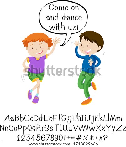 Stock photo: English Phrase With People In Actions On White Background