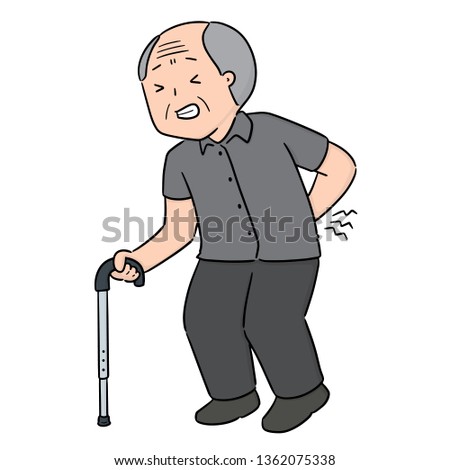 Vector Of Elder Man Got Backache Сток-фото © olllikeballoon