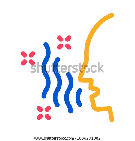 ストックフォト: Intestinal Infection Transmitted By Airborne Droplets Icon Vector Outline Illustration