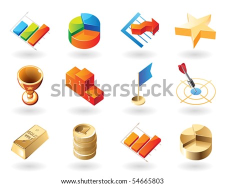 Abstract Yellow Business Vector Icon Symbol Design [[stock_photo]] © ildogesto