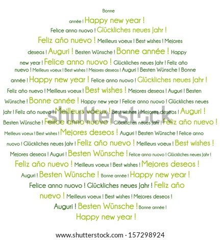 2017 Greeting Happy New Year In Spanish Language Feliz Ano Nuevo Text Stock photo © Albachiaraa