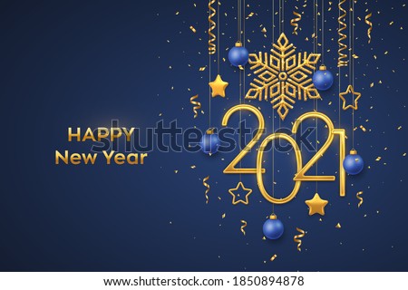 [[stock_photo]]: Merry Christmas And Happy New Year Illustration On Shiny Snowflake Background With Typography Elemen