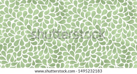 Stock fotó: Watercolor Olive Branch Seamless Pattern Hand Drawn Floral Texture With Natural Elements Black And