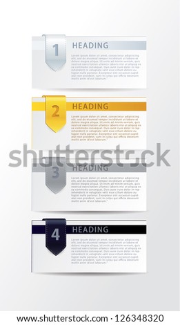 Stok fotoğraf: Vector Luxury Progress Cards For Your Business Realistic Feel