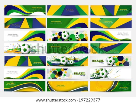 Foto stock: Beautiful Brazil Colors Concept Creative Colorful Soccer Ball Ba