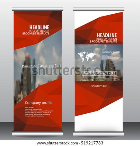 Foto stock: Black Roll Up Banner Template Vector Illustration Polygon Backgr