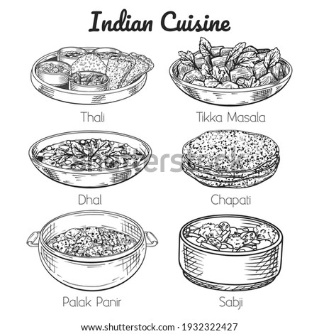 [[stock_photo]]: Colorful Vector Hand Drawn Doodles Cartoon Set Of India Combinations Of Objects