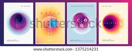 Foto d'archivio: Collection Of Blue Digital Contemporary Covers Templates Posters Placards Brochures Banners Fl