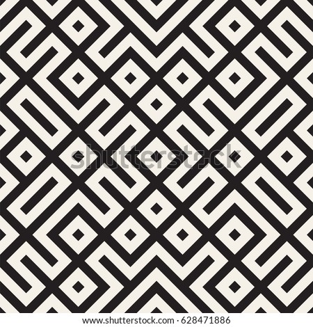 Stock fotó: Geometric Ethnic Background With Symmetric Lines Lattice Vector Abstract Seamless Pattern