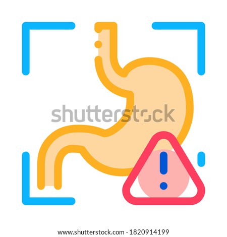 ストックフォト: Detection Of Stomach Problems Scan Icon Vector Outline Illustration