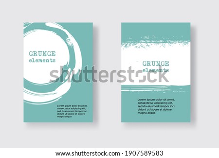 Foto stock: Set Of Grunge Vector Business Background