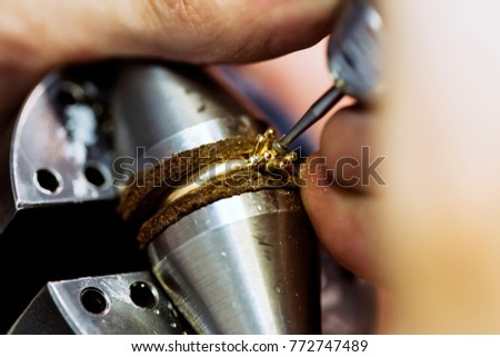 Stok fotoğraf: Ring Being Repaired Crafted By Jeweler