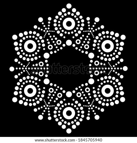 Christmas Vector Folk Pattern - White Snowflake Mandala Seamless Design On Gold Background Scandina Zdjęcia stock © RedKoala