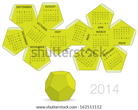 Dodecahedron Calendar [[stock_photo]] © graphit