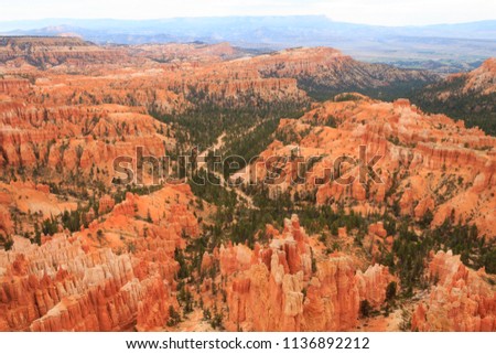 Stockfoto: Beautiful Landscape In Bryce Canyon With Magnificent Stone Forma