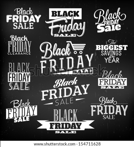 Foto d'archivio: Black Friday Calligraphic Designs Retro Style Elements Vintage Ornaments Sale Clearance Vec