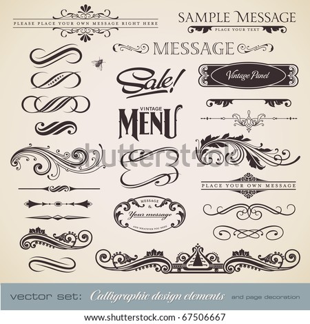 Zdjęcia stock: Set Of Three 3 Vintage Labels With Ornate Elegant Retro Abstra