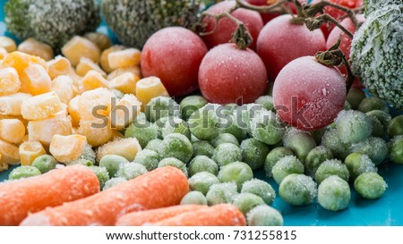 Stock photo: Fresh Frozen Green Broccoli With Hoarfrost Closeup As Background