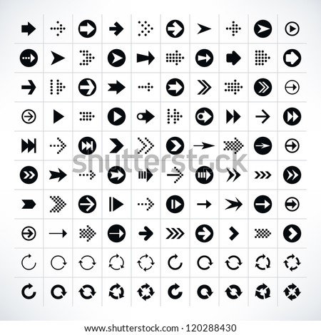 Stock foto: Spinning Rotating Arrows Flat Vector Web Icon Or Sign On Grey Background Modern Trend Concept Des