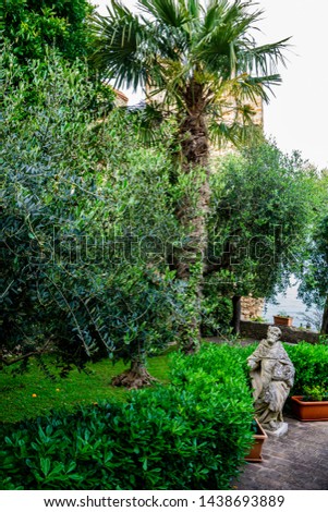 [[stock_photo]]: Beautiful Garden In Sirmione Small Town On The Shores Of Lake