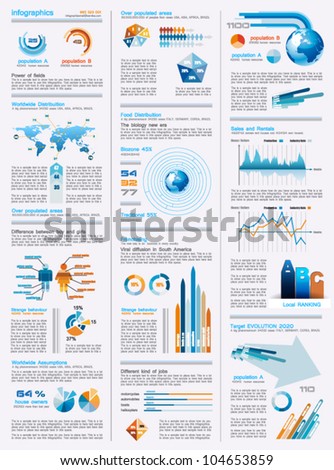 Stock photo: Infographics Page With A Lot Of Design Elements