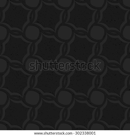 ストックフォト: Black Textured Plastic Irregular Grid With Solid Pointy Squares