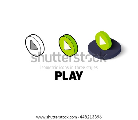 Play Button Icon Isometric 3d Style [[stock_photo]] © sidmay