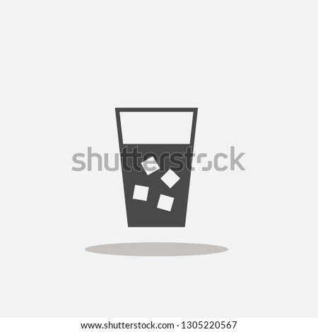 Stock photo: Ice Cubes In The Form Of A Drop On A Blue Background Flat Lay