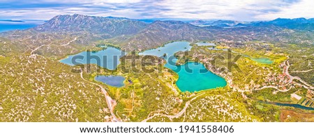 Landscape Of Ploce Lakes In Croatia Stockfoto © xbrchx