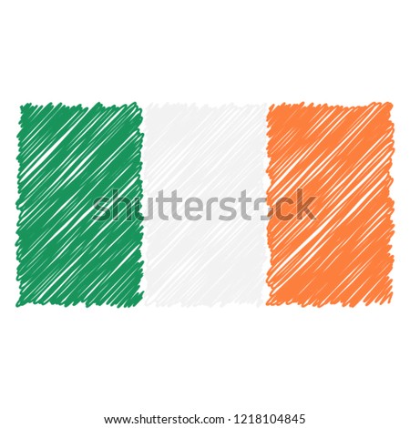 National Flag Of Ireland Button Style Foto stock © Garumna