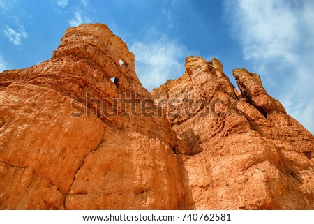 ストックフォト: Typical Bryce Canyon Rock In The Queens Garden