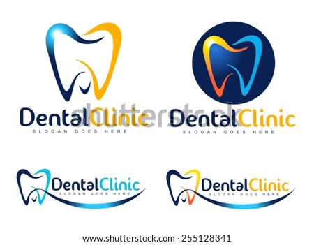 Foto stock: Dental Logo Design Dentist Logo Dental Clinic Creative Company