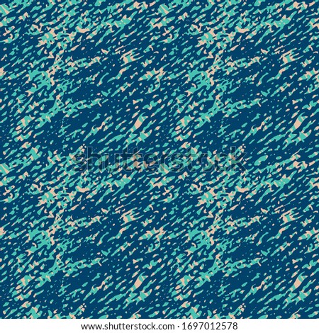 Zdjęcia stock: Wavy Pattern Turquoise Neutral Seamless Pattern For Modern Desi